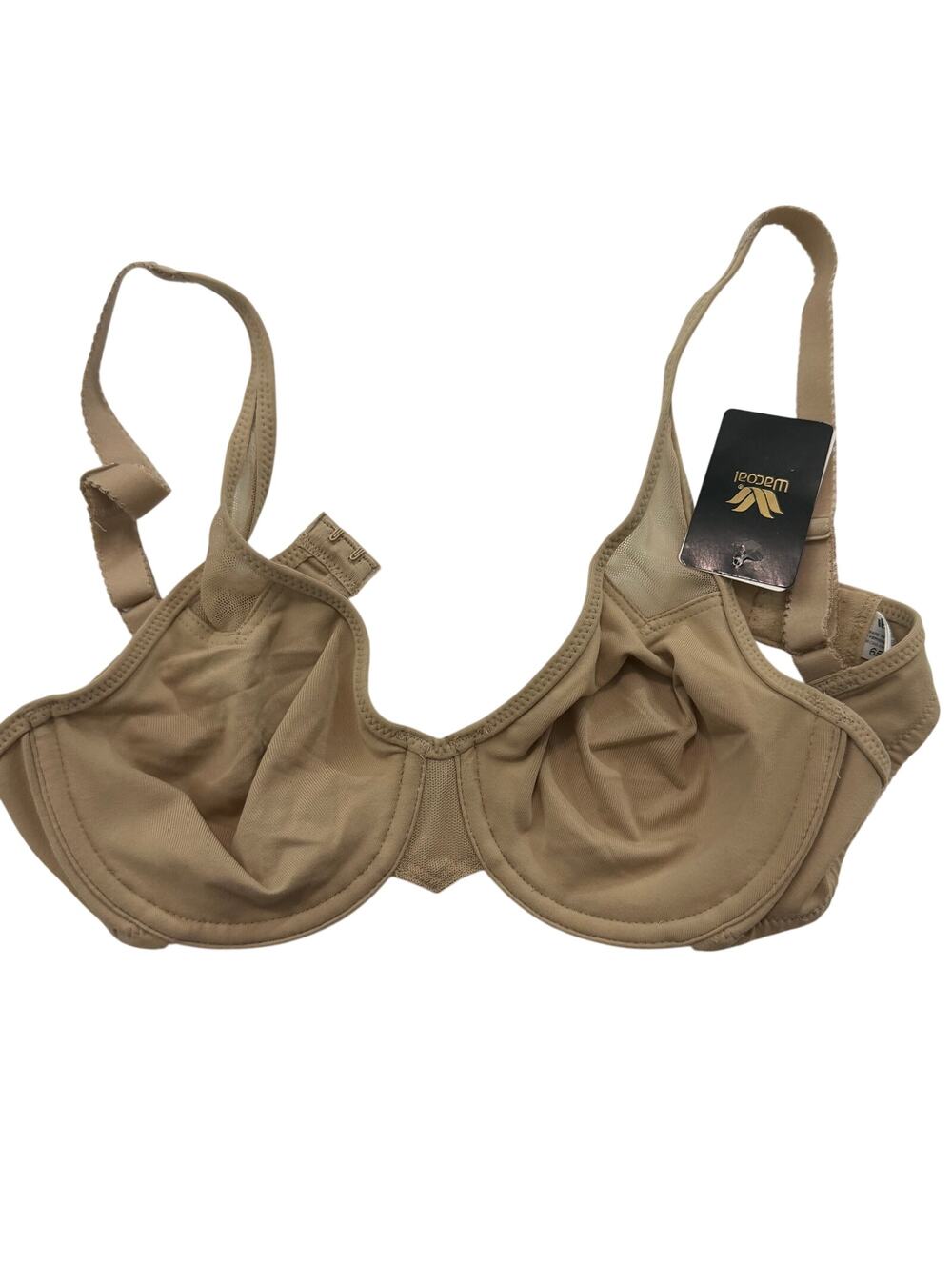 Wacoal Size 32C Nude Bra Back Closure Adjustable Straps Smooth Stretch Cups NEW
